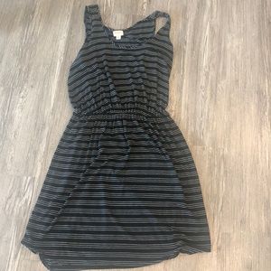 Black striped dress